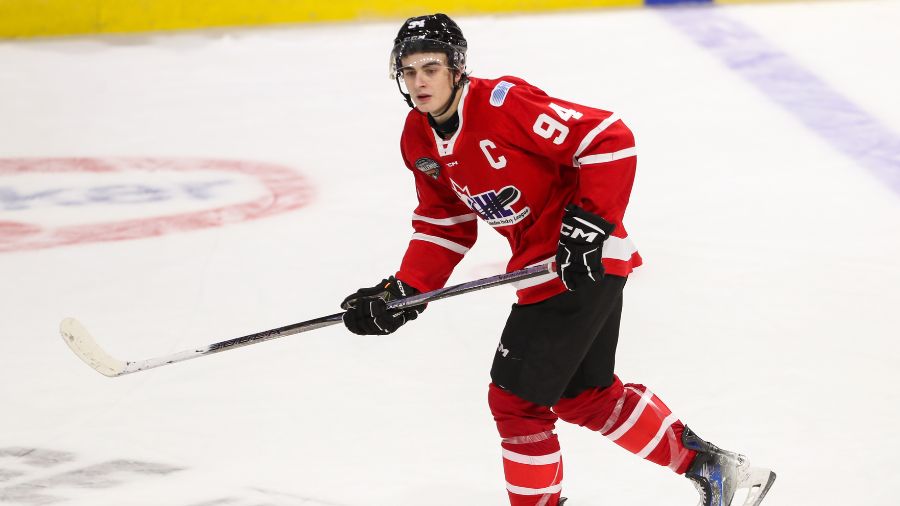 Porter Martone, Utah Mammoth NHL Draft prospect....