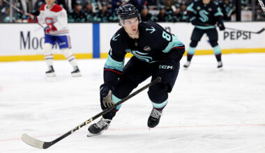 Seattle Kraken Cale Fleury skates Montreal Canadiens 2025...