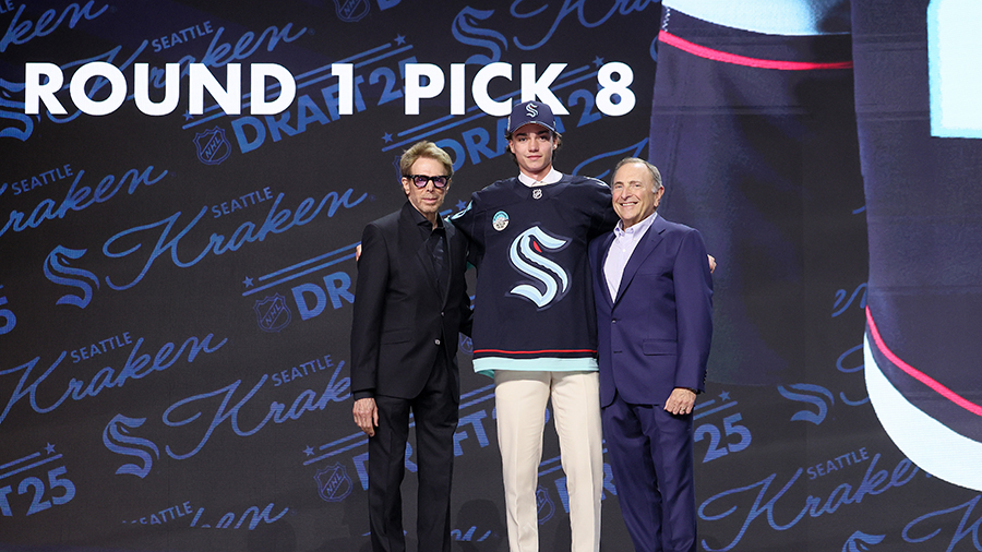 Seattle Kraken Jake O'Brien NHL Draft first-round pick 2025...