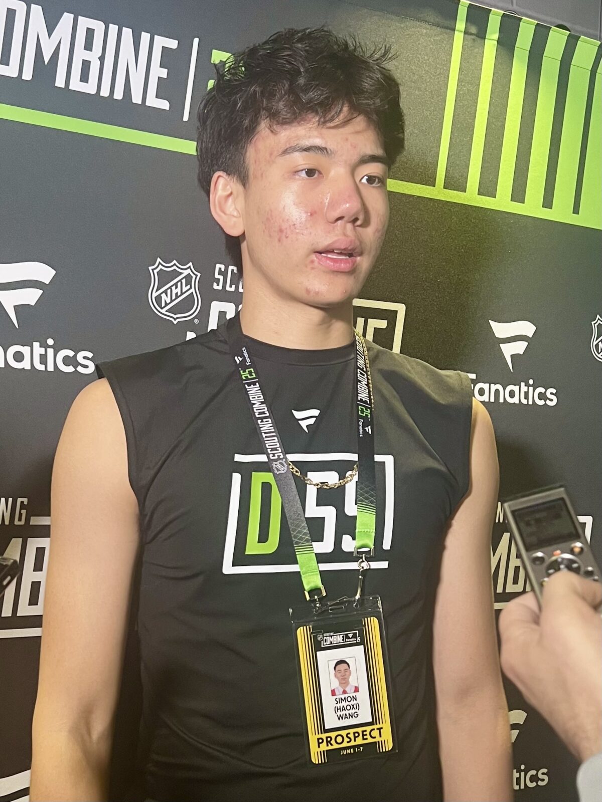 Simon Wang NHL Scouting Combine