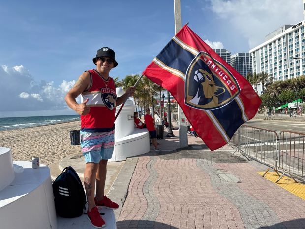 Davie resident Esteban Medel, 43, was in position at the...