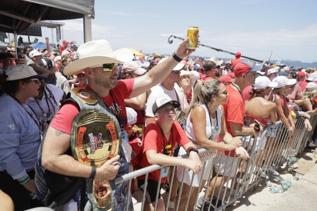 Florida Panthers players and their families partied with fans at...