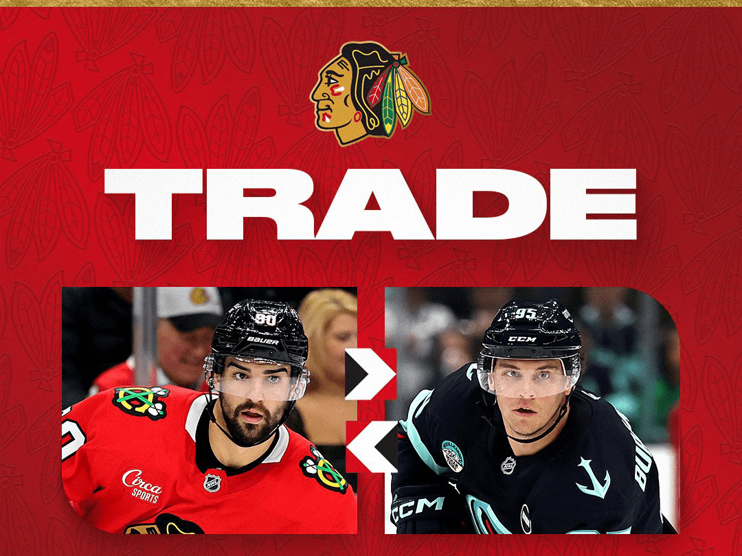 Chicago Blackhawks today announced that the team has acquired forward Andre Burakovsky from the Seattle Kraken in exchange for forward Joe Veleno