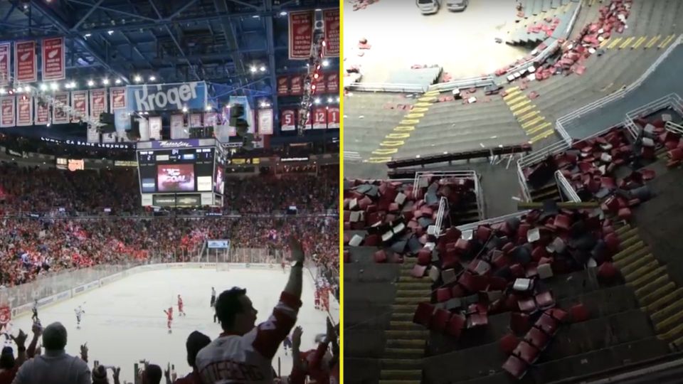 The arena's sorry state was a far cry from its glory days as a Red Wings stronghold and wrestling favourite