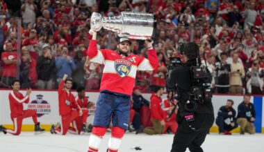 Aleksander Barkov Celebrates Stanley Cup with Navratilova's Wisdom