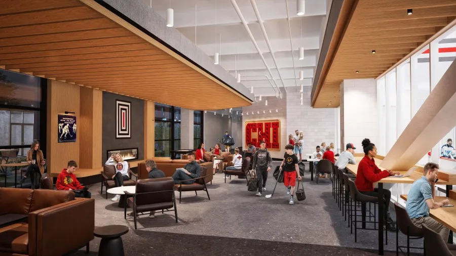 A digital rendering of the lounge expansion at Fifth Third Arena. (Courtesy: Chicago Blackhawks)
