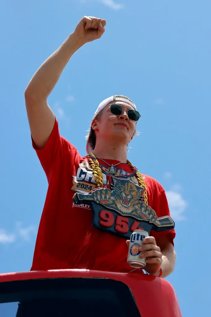 Anton Lundell is a two-time Stanley Cup champ with the Panthers. Getty Images