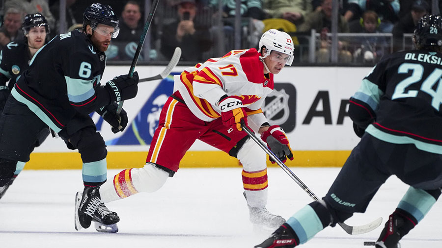 Seattle Kraken Calgary Flames Yegor Sharangovich...