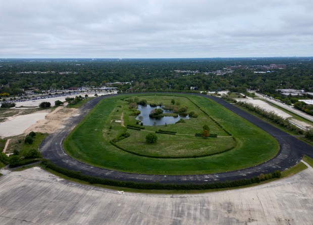 The former Arlington International Racecourse is seen on May 19,...