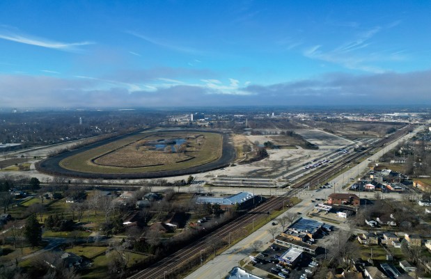 The view from the neighborhood northeast of the former Arlington...