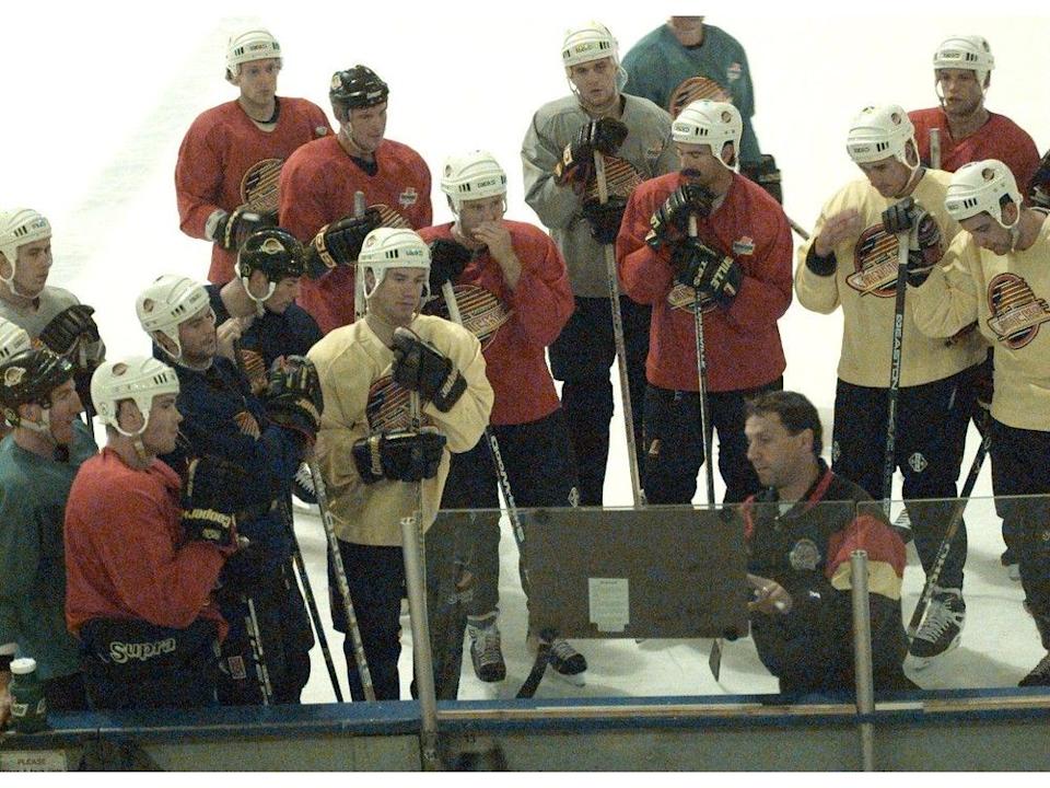  The Canucks used the Agrodome for a practice before the 1995-96 season, their first at then-General Motors Place.