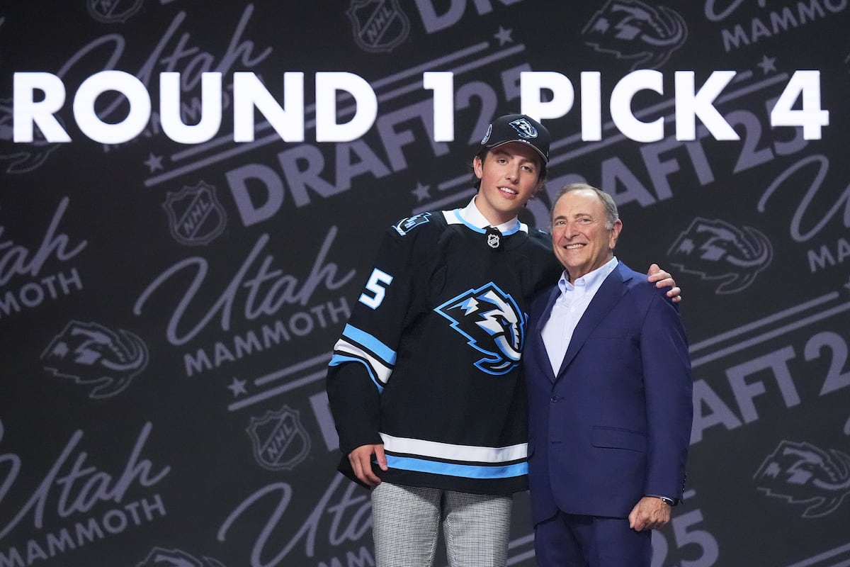 Utah Mammoth NHL draft pick Caleb Desnoyers had secret backyard dinner with GM