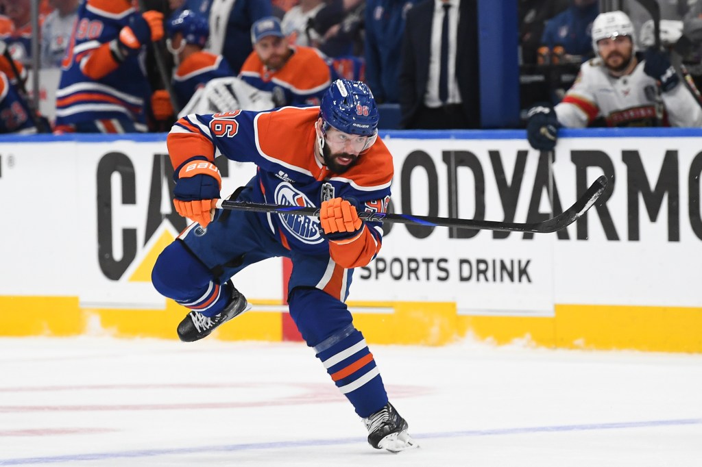 Jake Walman has one goal so far in the 2024-25 Stanley Cup Playoffs.