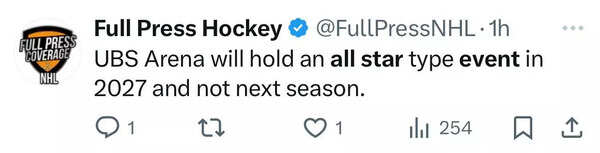 New York Islanders host 2027 NHL All-Star event