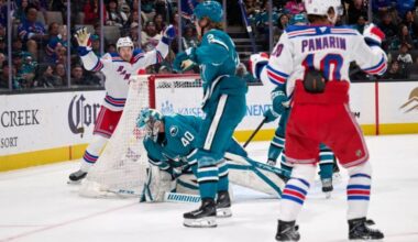 Rangers throttle Sharks to gain sole possession of final wild card spot