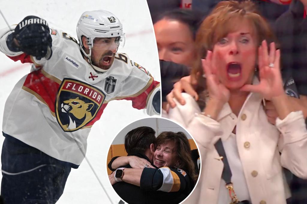 Brad Marchand's mom goes nuts after his Game 2 heroics as Panthers star offers cheeky response
