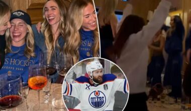 Oilers WAGs let loose after Edmonton wins in OT thriller