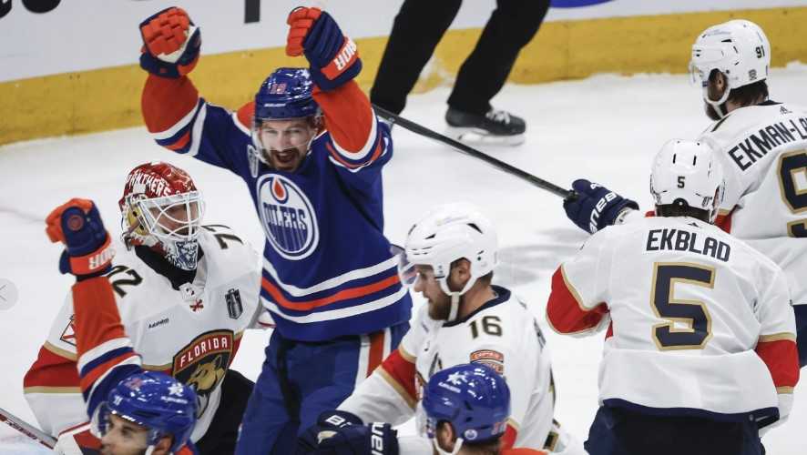 Oilers defeat the Panthers 5-4 in overtime of Game 4 of the Stanley Cup Final
