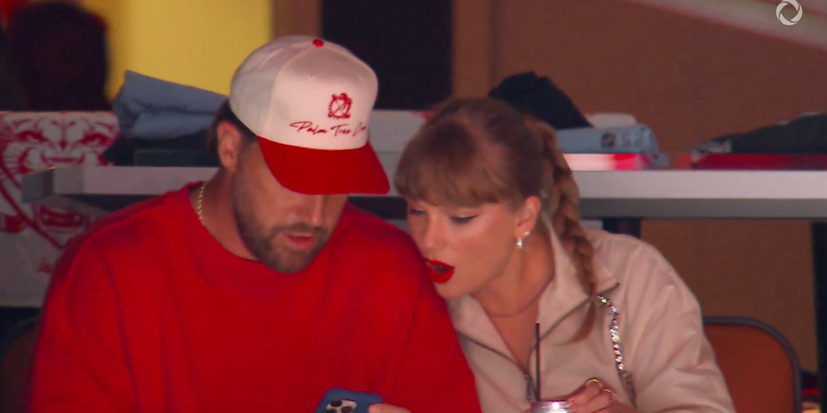 Taylor Swift and Travis Kelce Stanley Cup Lip Reading