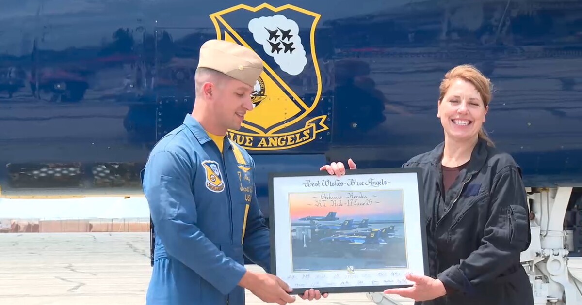 Blue Angels honor Red Wings player, high school coach with flight experience