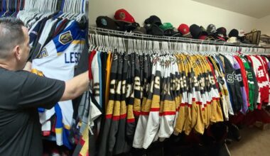 Local Vegas Golden Knights fan amasses collection of nearly 400 NHL jerseys