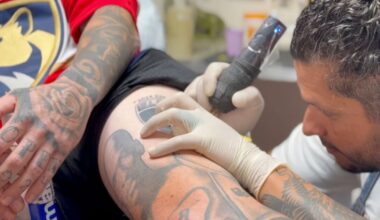 Panthers superfan adds iconic tattoo to his collection