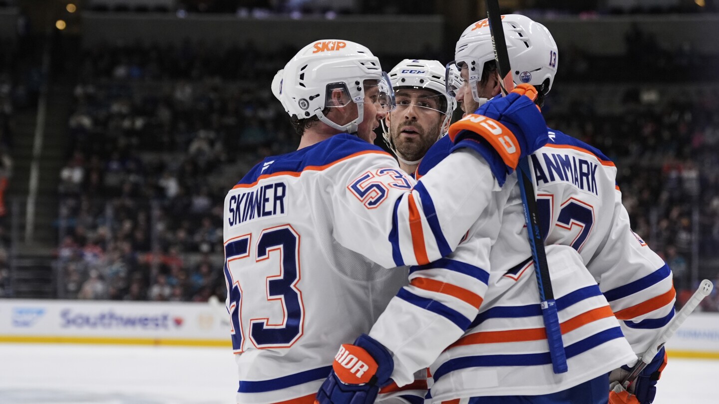 The Oilers beat the Sharks 3-2 despite losing Leon Draisaitl to an undisclosed injury