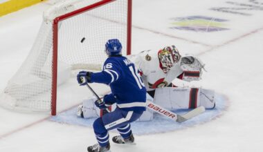 Marner leads Maple Leafs in 6-2 win over Senators in Game 1
