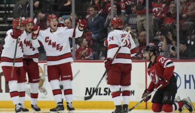 Svechnikov scores 3 goals as Hurricanes beat Devils 5-2 to take 3-1 series lead