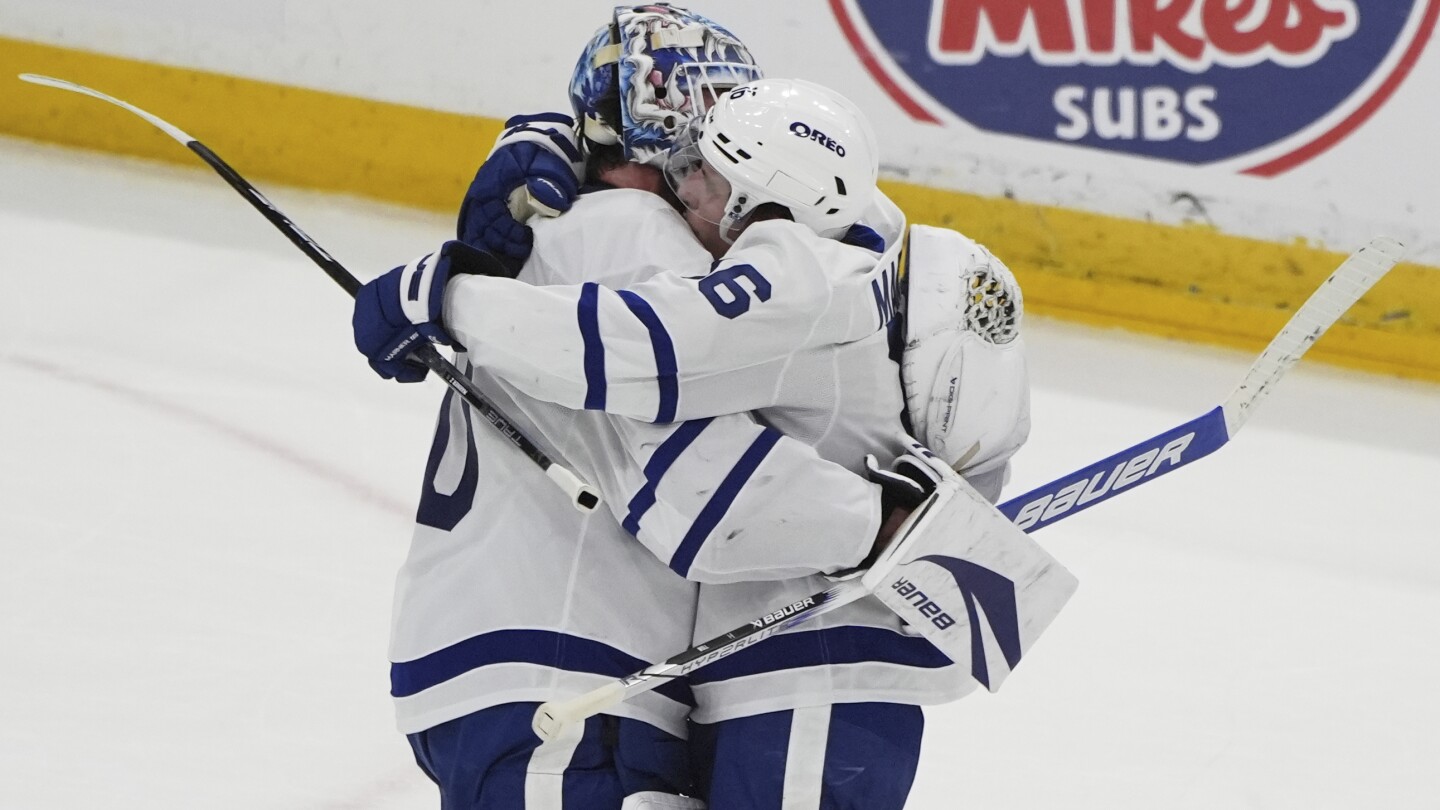 Auston Matthews breaks through, Maple Leafs beat Panthers 2-0 to force Game 7