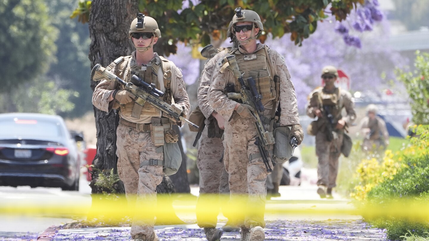 Marines take over some security in LA while cities across US prep for 'No Kings' rallies