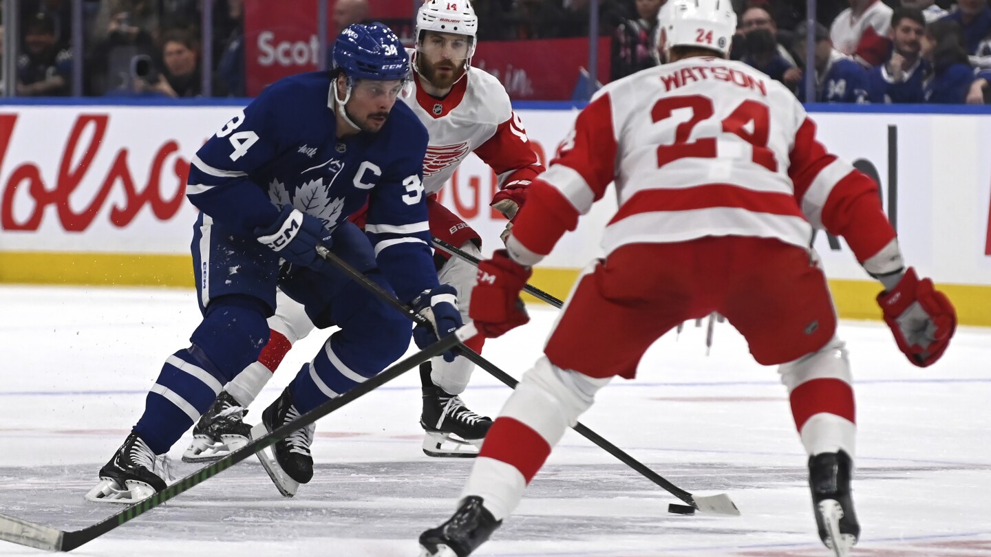 Playoff-bound Maple Leafs beat the Red Wings 4-3 in OT in regular-season finale