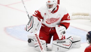 Red Wings goalie Petr Mrazek exits in first period at Utah with injury