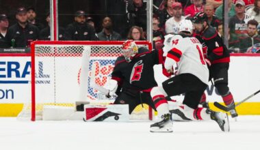 NHL: Stanley Cup Playoffs-New Jersey Devils at Carolina Hurricanes
