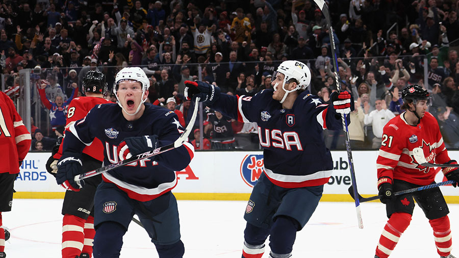 Olympics hockey USA US Canada 4 Nations Face-Off...