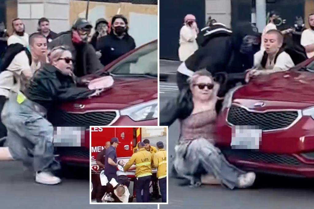 Chaotic video captures moment fed-up driver runs over 'No Kings' protester in Los Angeles
