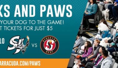 San Jose Barracuda | Pucks and Paws Day Set for March 10