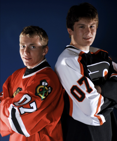 Patrick Kane and James van Riemsdyk have finally become NHL teammates, 18 years after going 1–2