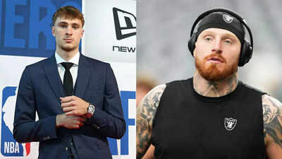 Dallas Mavericks' Cooper Flagg receives a heartfelt gesture from LA Raiders' Maxx Crosby