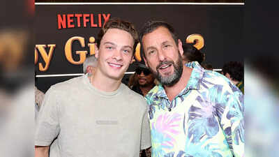 Boston Bruins draft choice James Hagens meets Adam Sandler after legendary draft night surprise