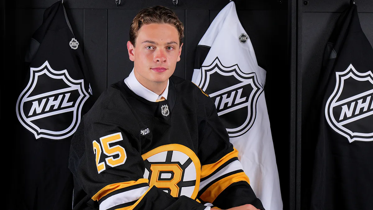 A new rumor involving Boston Bruins 7th overall pick James Hagens has surfaced