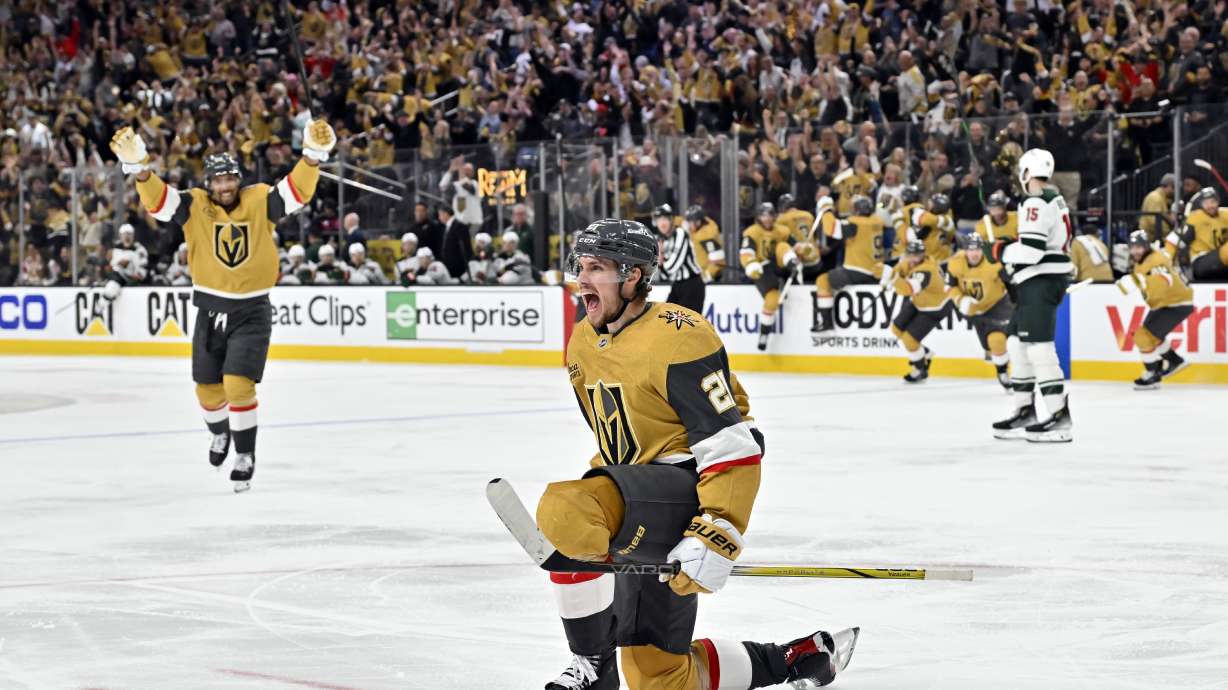 Howden's OT goal gives Golden Knights a 3-2 win over the Wild and 3-2 series lead