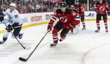 Meier scores tiebreaking goal early in 3rd period as Devils beat Kraken 3-2