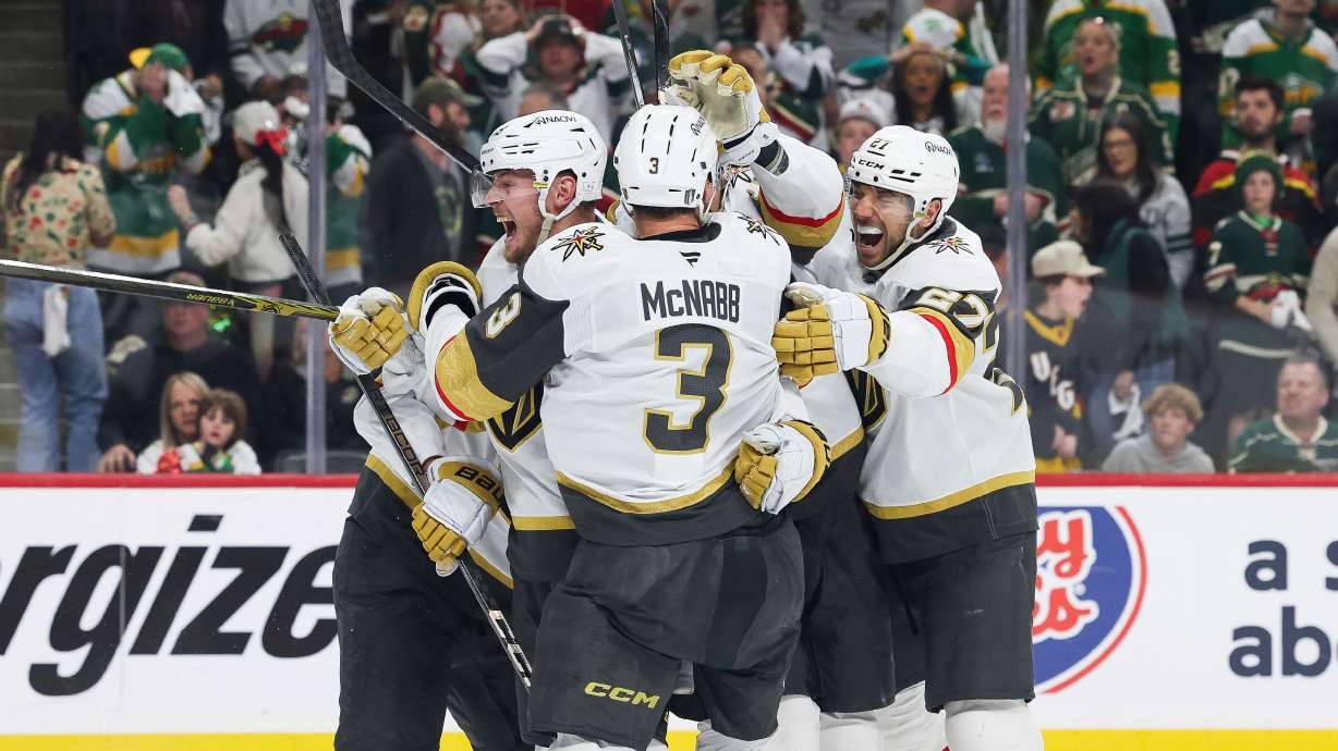 Barbashev scores in OT, Golden Knights beat Wild 4-3 in Game 4 to even first-round series