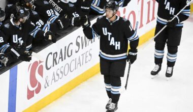 Dylan Guenther puts Utah ahead to stay in 5-2 win over the Buffalo Sabres