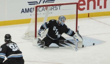 Utah Hockey Club goalie Karel Vejmelka wants to stick around for the long haul