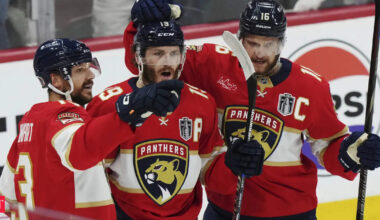 Panthers tie Oilers at 4 in final seconds to send Game 4 of Stanley Cup Final to OT