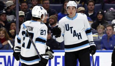Michael Kesselring nets Utah's 1st Gordie Howe hat trick in 5-2 win over Buffalo