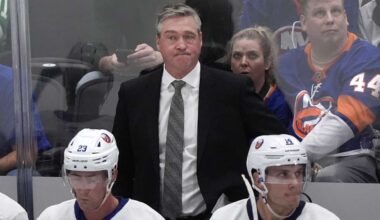 Islanders coach Patrick Roy returns to Colorado and the building where his retired number hangs