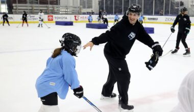 Knight, Kerfoot, Channell-Watkins introduce 250 girls to hockey – Deseret News